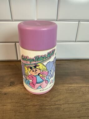 1990 Aladdin Cabbage Patch Kids Plastic Thermos Pink